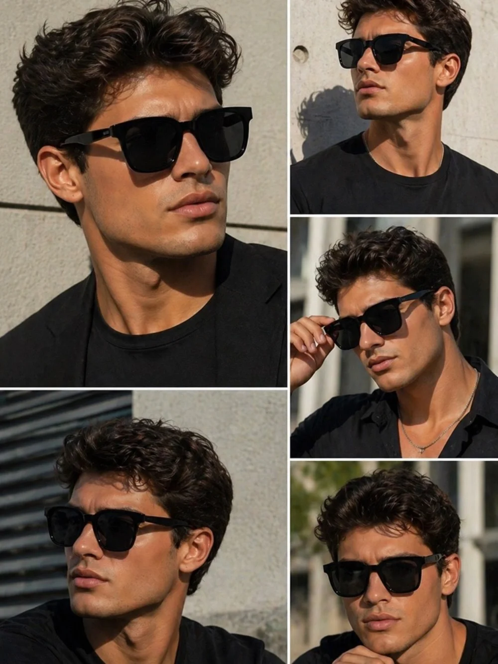Classic Black Square Sunglasses Unisex Modern Wardrobe Staple